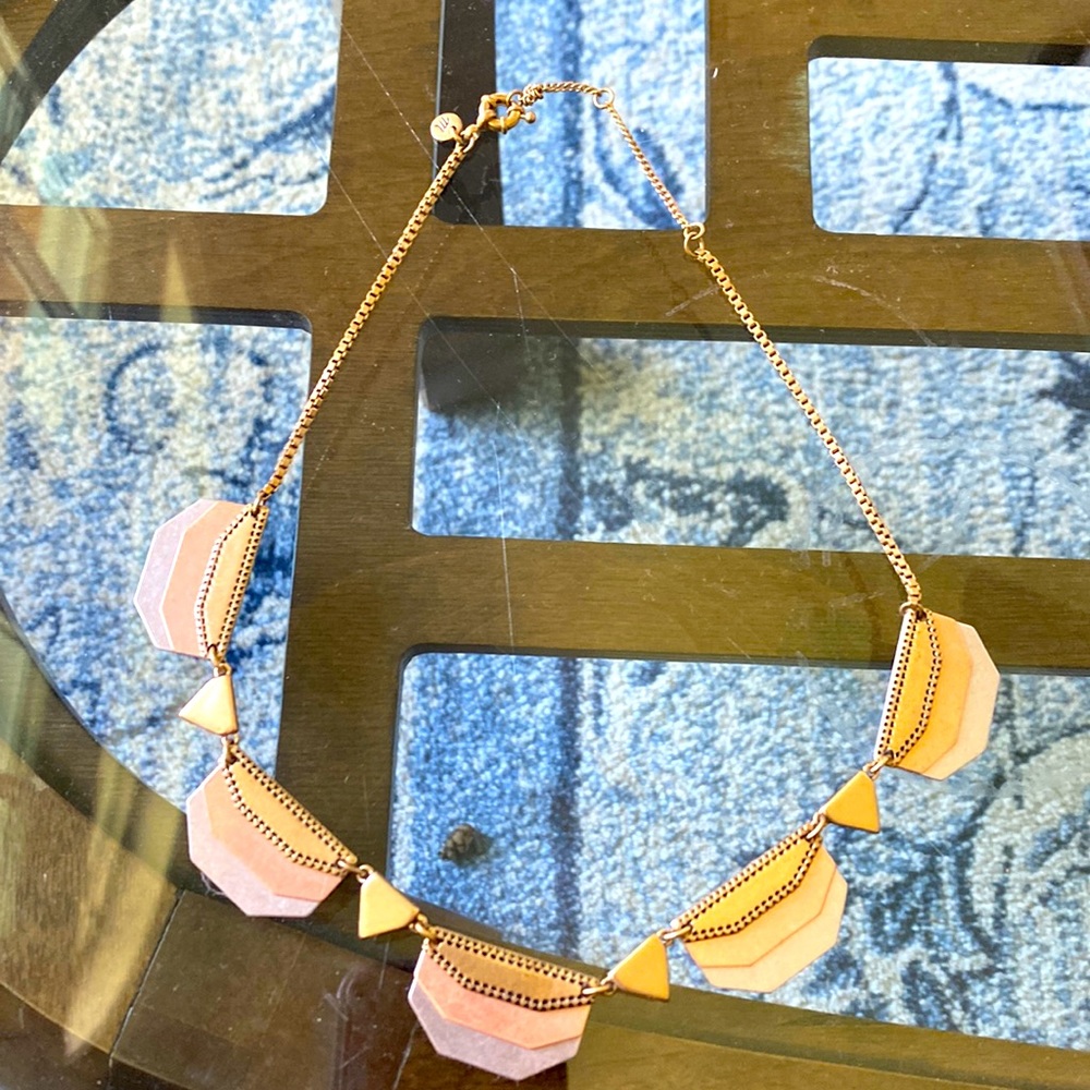 Madewell three toned gold bronze and silver necklace